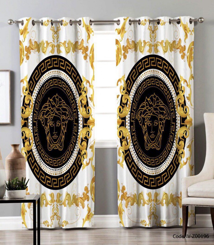 
                versace premium fashion logo luxury brand window curtain home decor
            