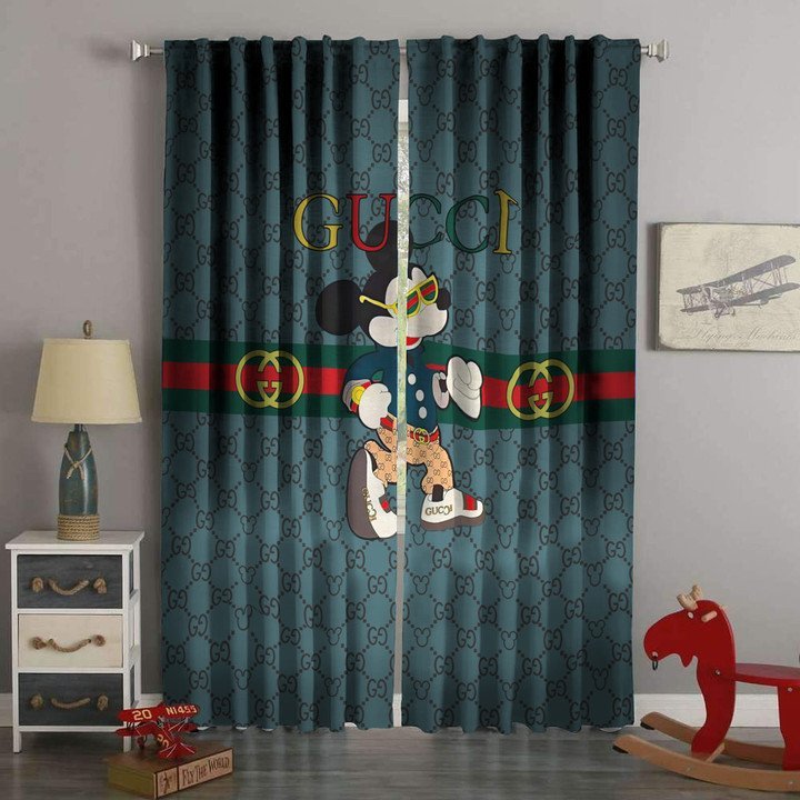 
                gucci mickey hot luxury brand window curtain living room home decor
            
