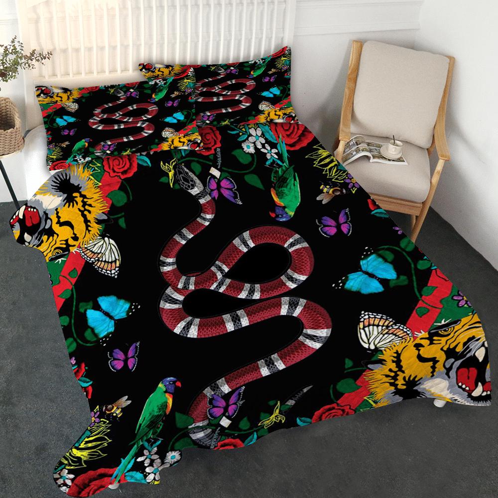 Luxury brand fashion bedding set premium duvet cover special gift home decor 338