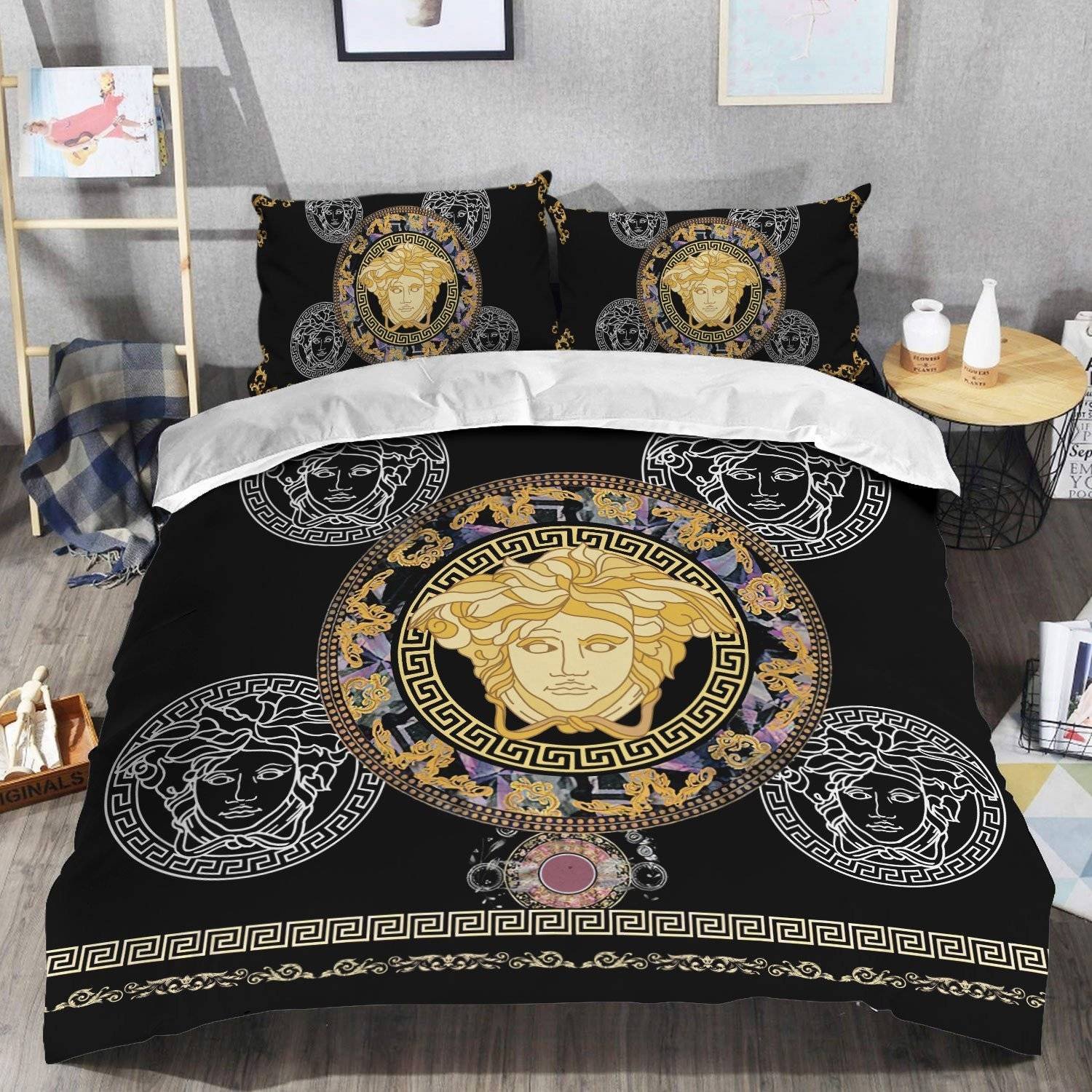 Luxury brand fashion bedding set premium duvet cover special gift home decor 342