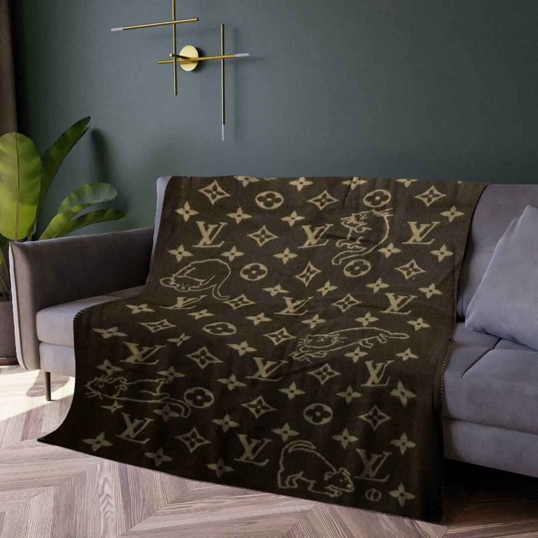 Luxury brand fashion premium blanket fleece home decor clothing special gift 13