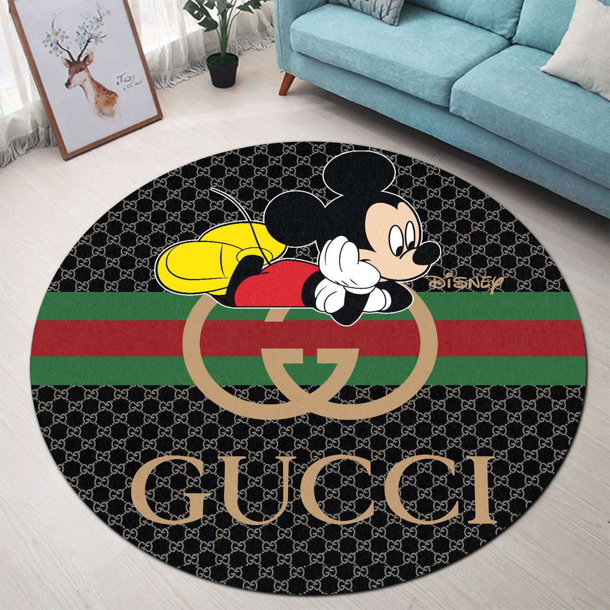 Italian luxury brand round carpet rug #10 3d