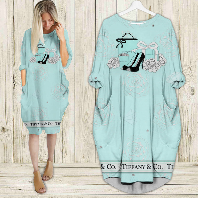 Tiffany & co. fashion batwing pocket dress luxury brand clothing clothes outfit for women 109 bwdl