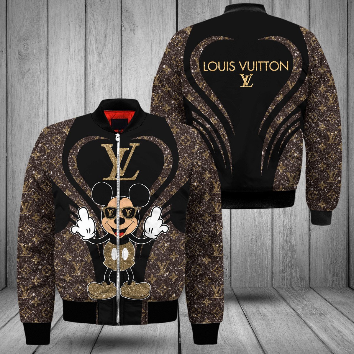 Louis vuitton mickey mouse disney b.omber jacket hot 2023 lv luxury clothing clothes outfit for men and women