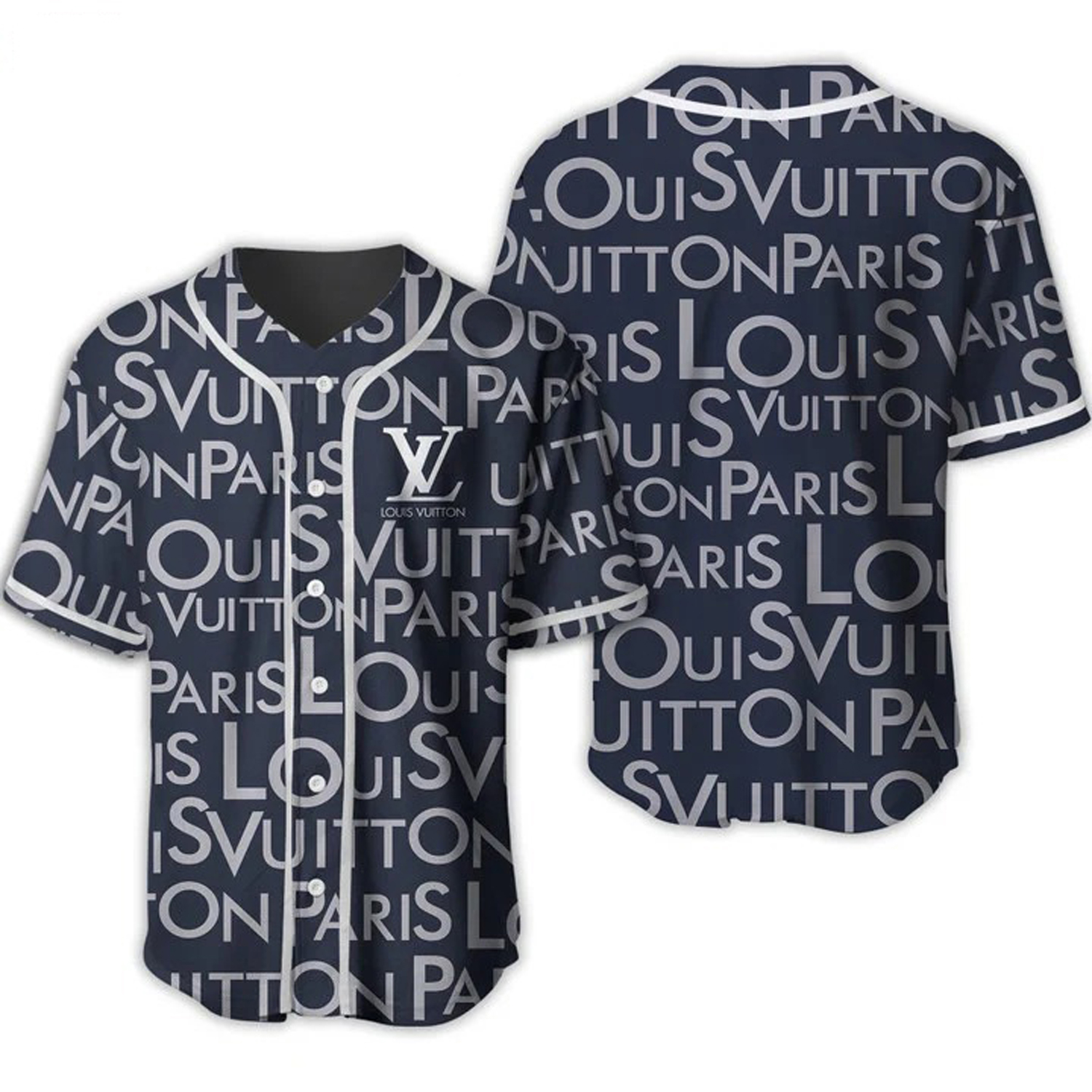 Buy louis vuitton blue baseball jersey shirt lv luxury clothing clothes sport for men women 127 mte