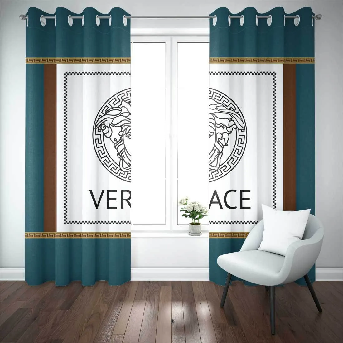 
                versace luxury fashion window curtain home decor
            
