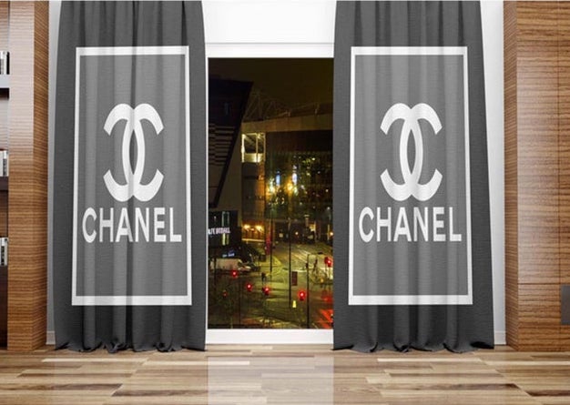 
                chanel grey fashion window curtain home decor luxury brand
            