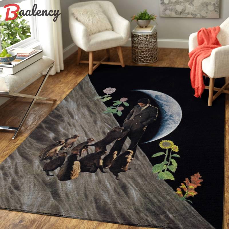 Weird dream [collage] – space collage area rug carpet