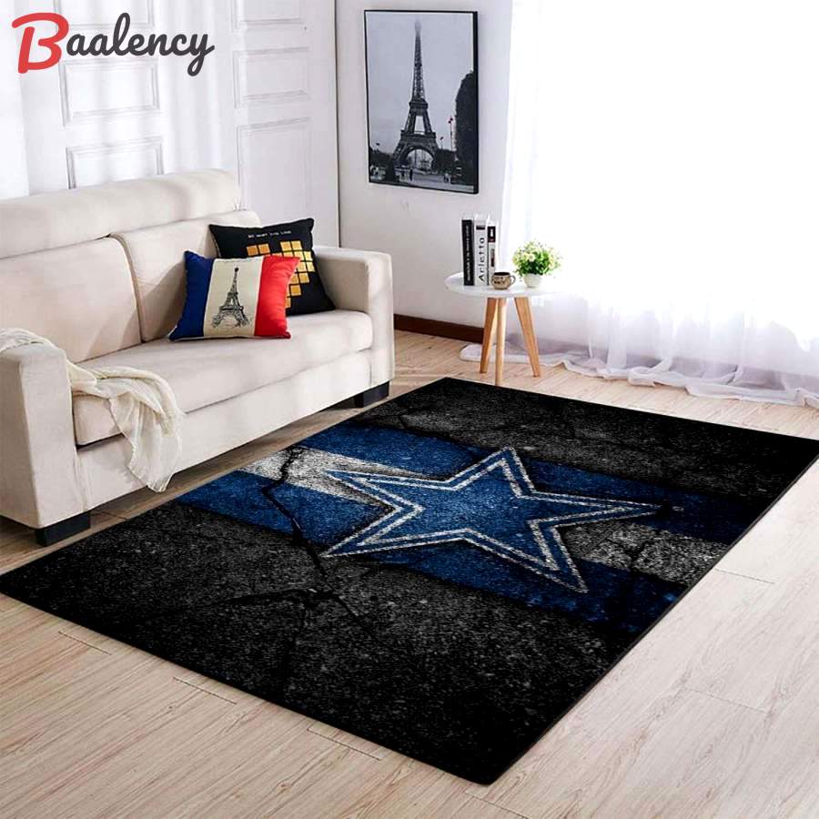 Rugs in Living Room and Bedroom - Football dallas cowboys rug / area rug – home decor – homebeautyus