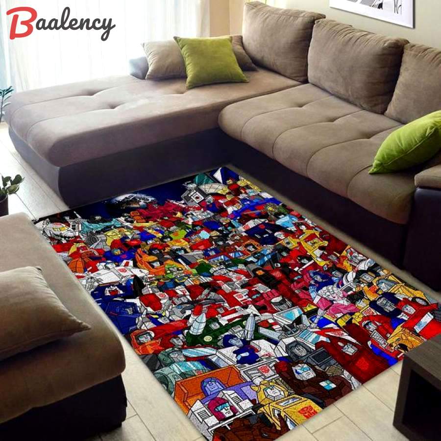 Rugs in Living Room and Bedroom - Transformers autobot area rug – home decor – bedroom living room decor