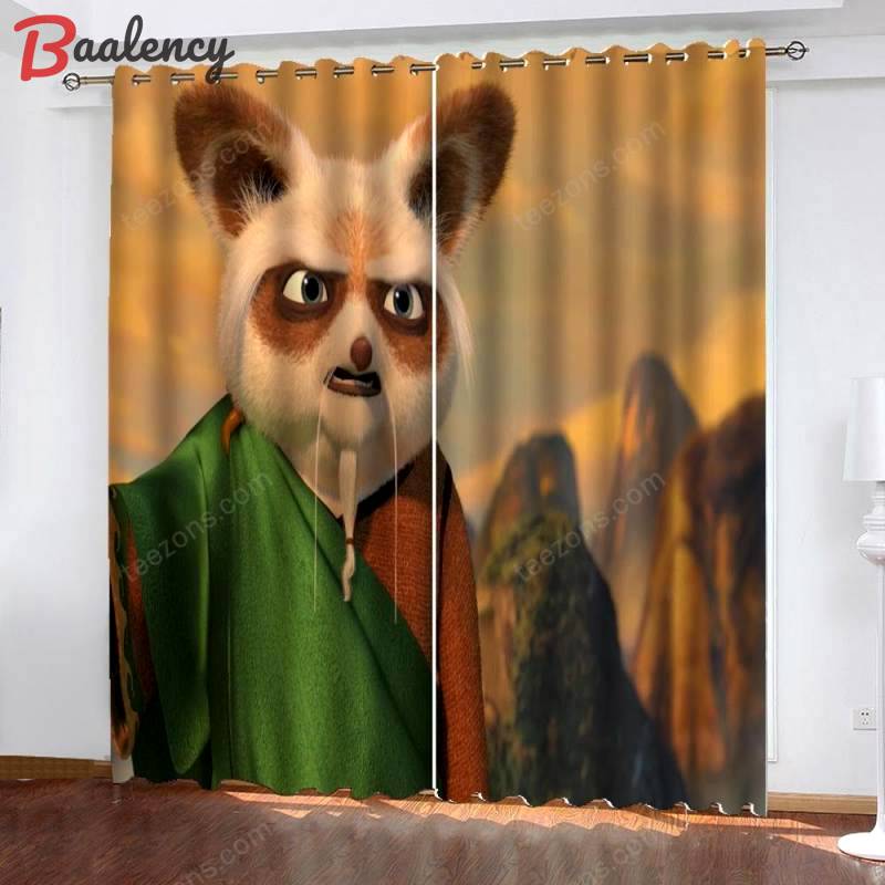 Kung fu panda 1 3d living room shower curtains