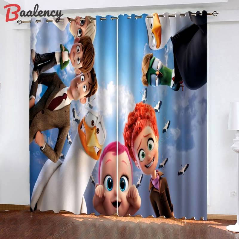 Storks 1 3d living room shower curtains