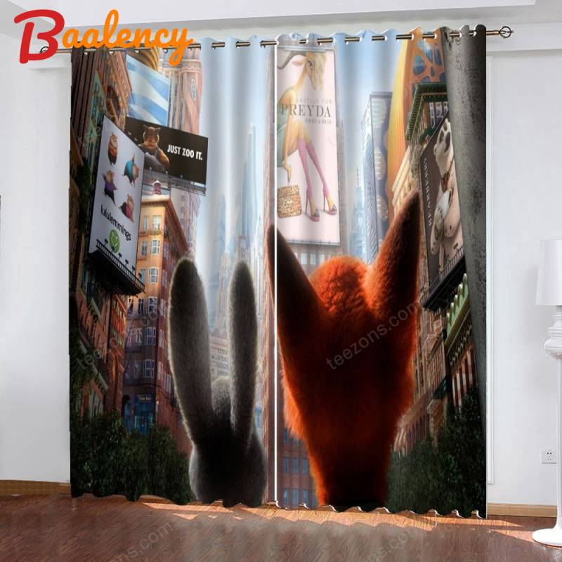 Zootopia 3d living room shower curtains