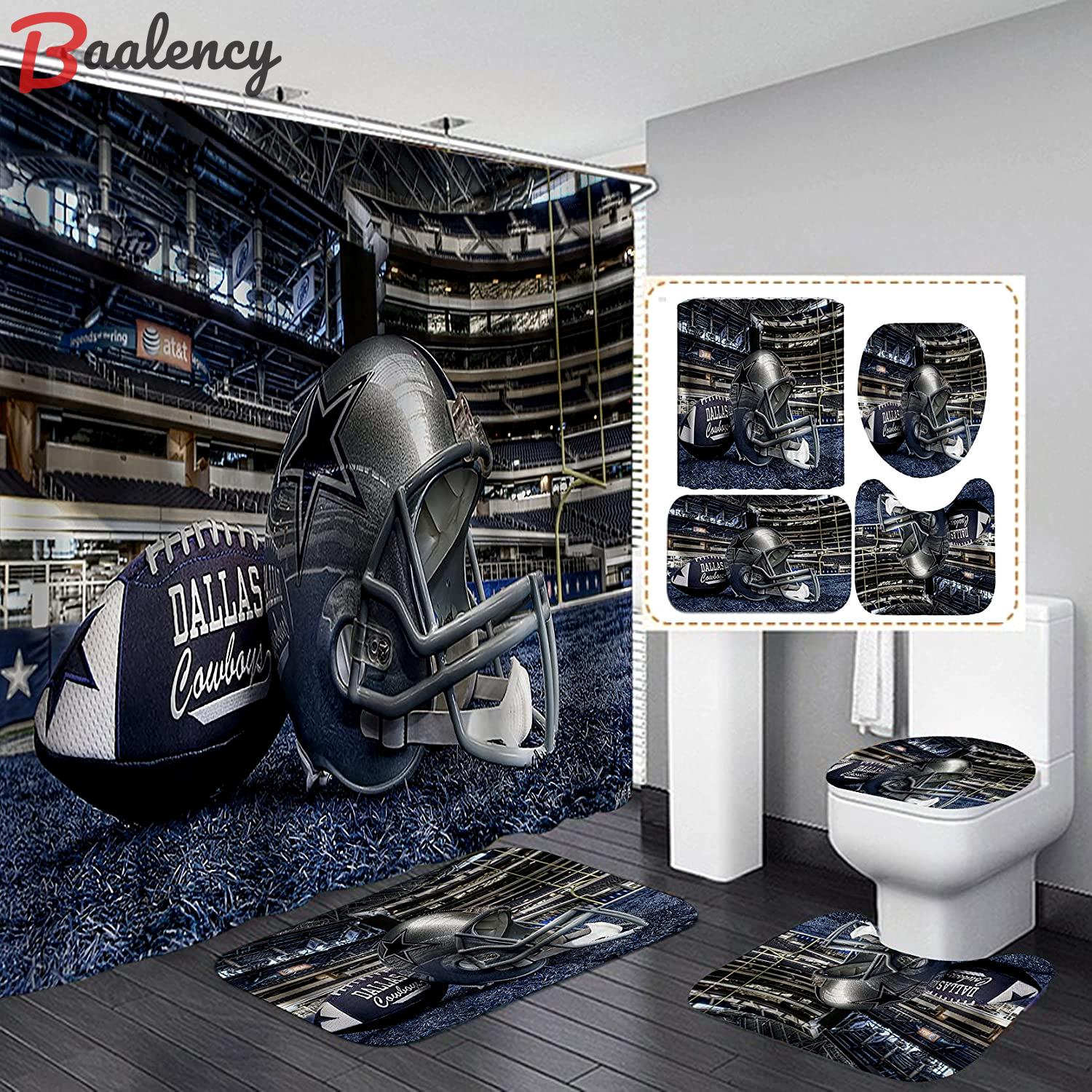 Dallas cowboys american sports bathroom set shower curtain set