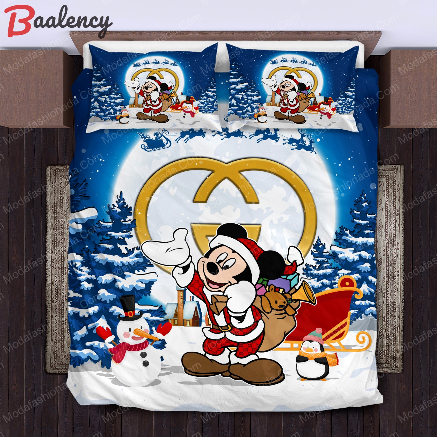 Mickey pattern gucci merry christmas bedding sets model 3 home decoration Bedding Sets