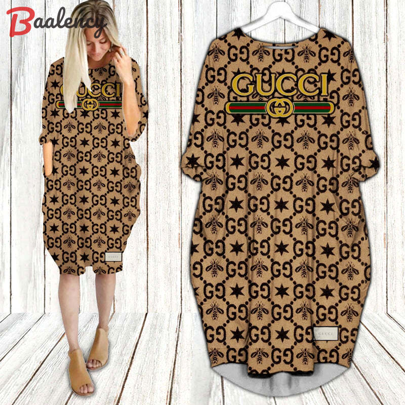 Gucci star batwing pocket dress luxury clothing clothes outfit for women ht Batwing Pocket Dress