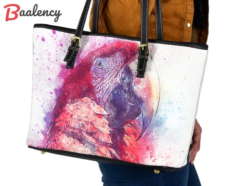 Parrot leather handbag - shoulder tote bag 234 Leather Tote Bag