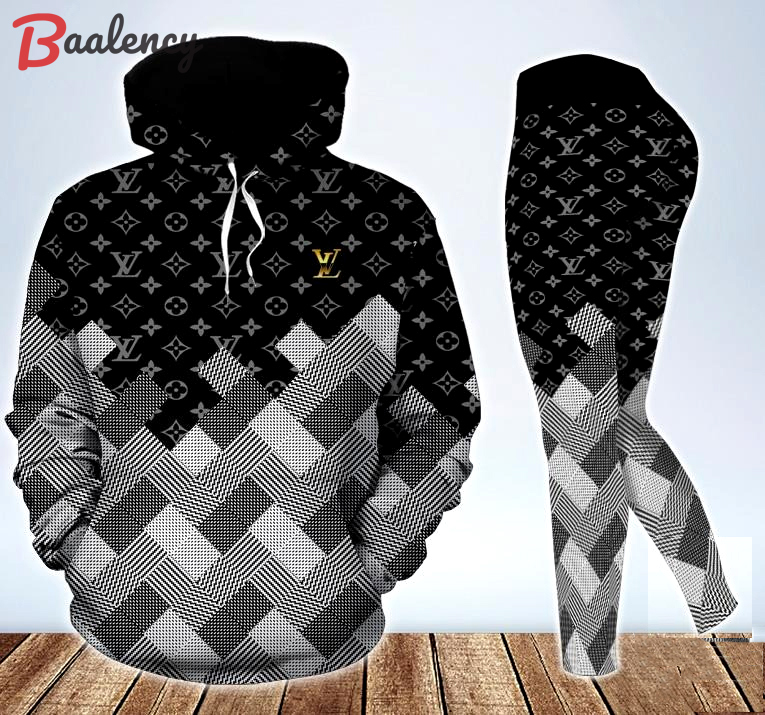 Louis vuitton seamless pattern 3d hoodie leggings set lv gift hn 86 Hoodie Leggings Set