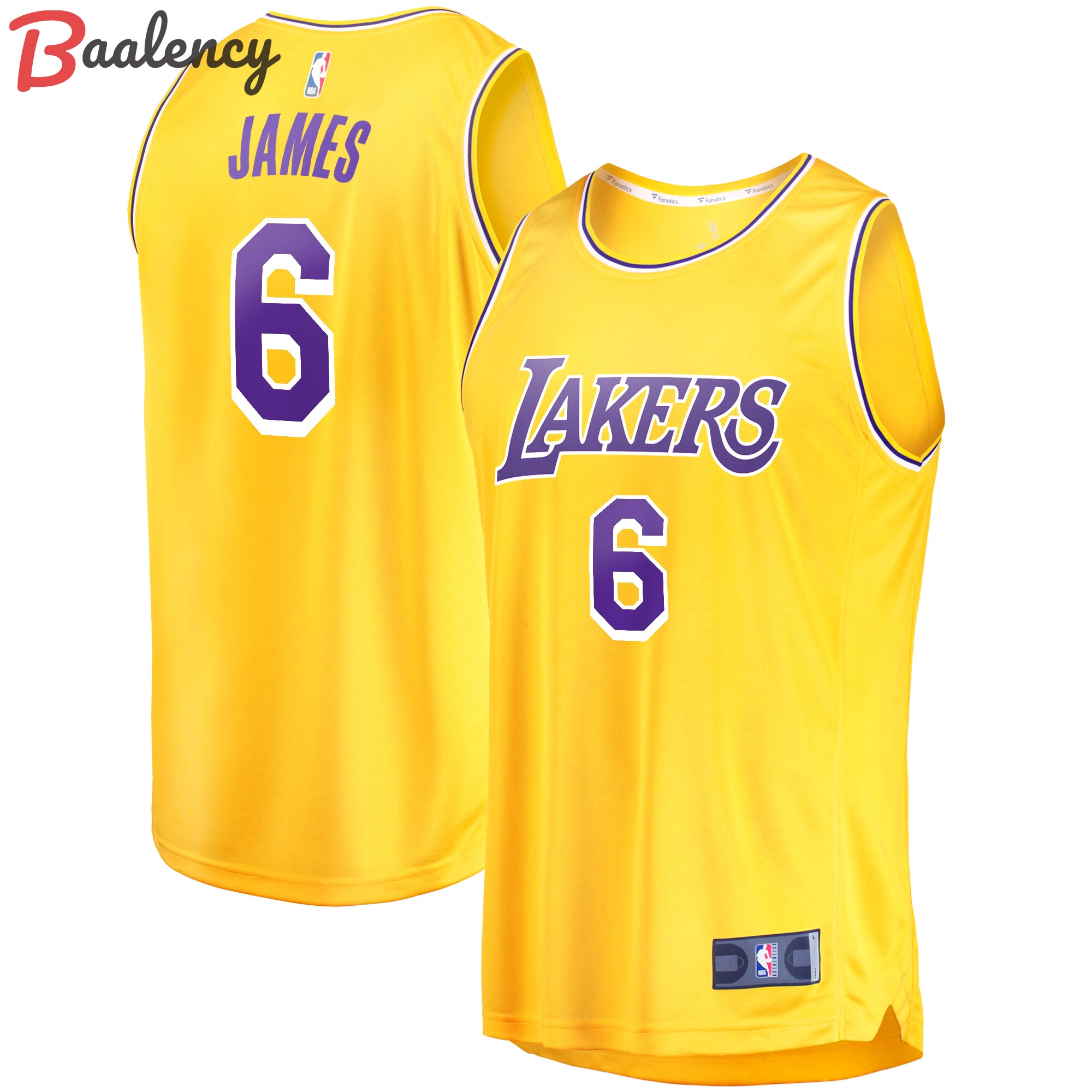 Lebron james los angeles lakers fanatics branded 2023/22 #6 fast break player jersey gold icon edition Baseball NBA Jersey Replica Sports Gift For Fans NBA Basketball