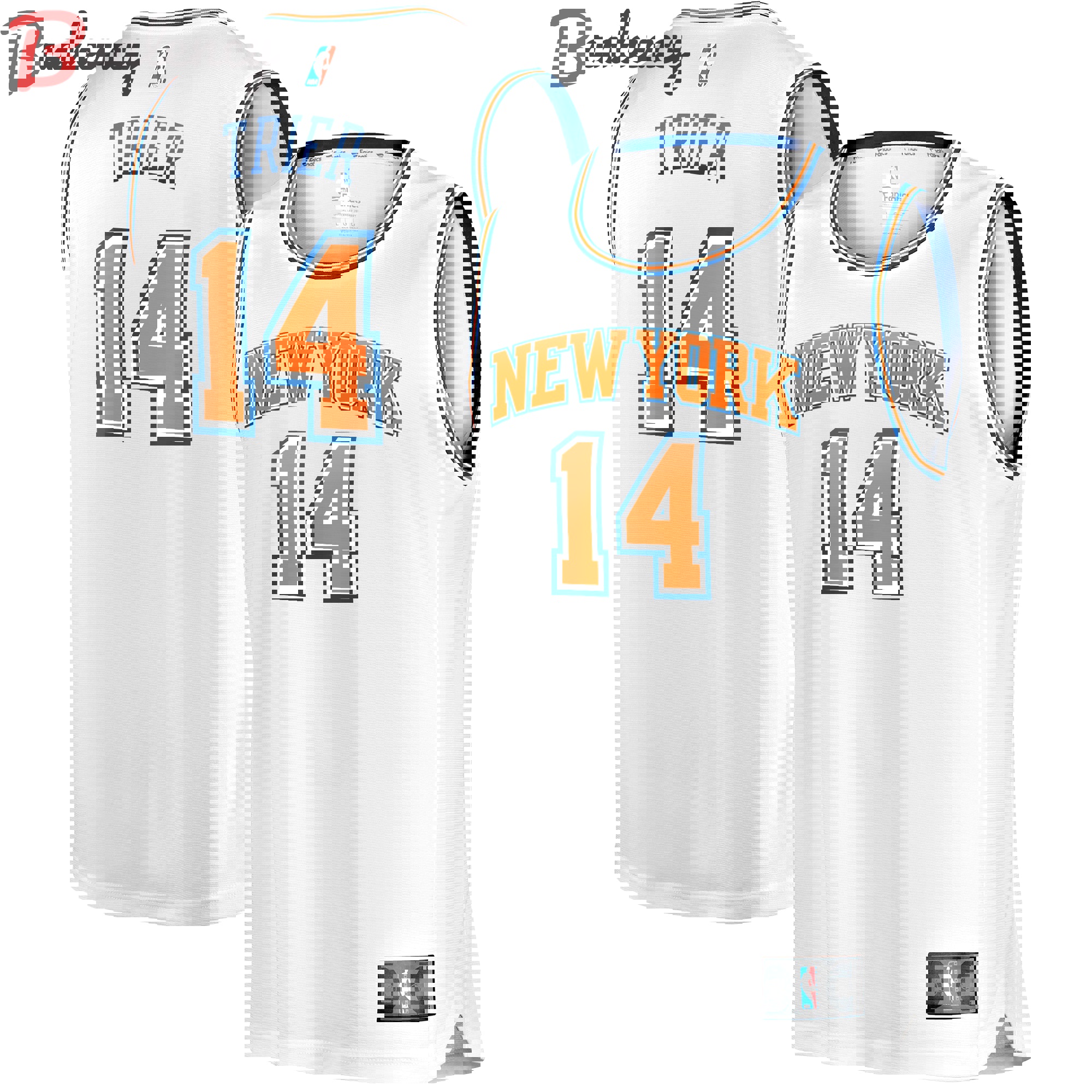 Allonzo trier new york knicks fanatics branded fast break player jersey statement edition white Baseball NBA Jersey NBA Gift For Fans Replica Basketball Sports