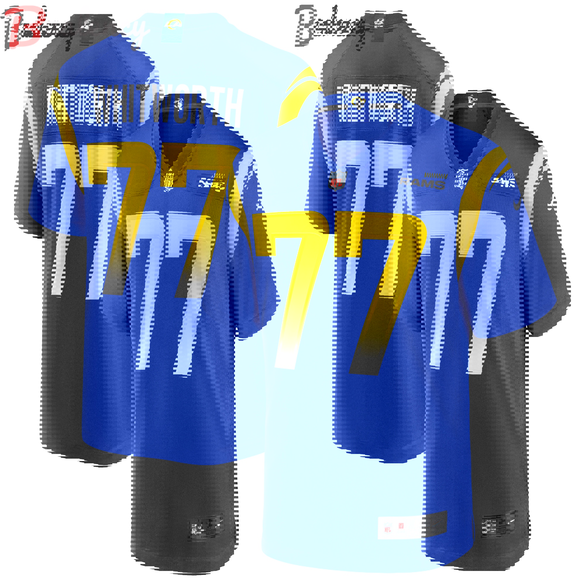 Andrew whitworth los angeles rams nike game jersey color royal  Baseball NFL Jersey Sports NFLFootball For Fans Replica