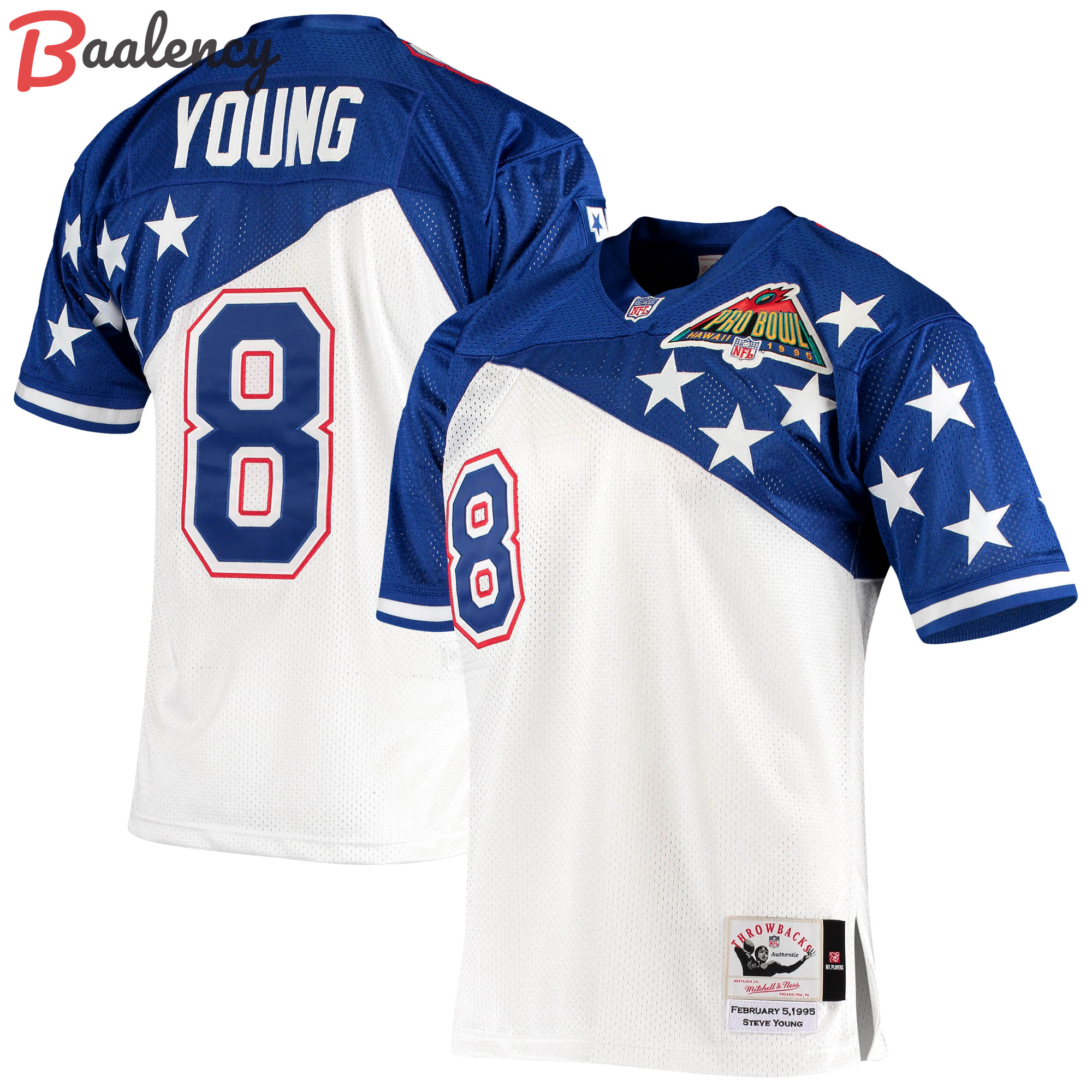 Steve young nfc mitchell & ness 1994 pro bowl authentic jersey color white/blue  Baseball NFL Jersey Sports For Fans NFLFootball Replica