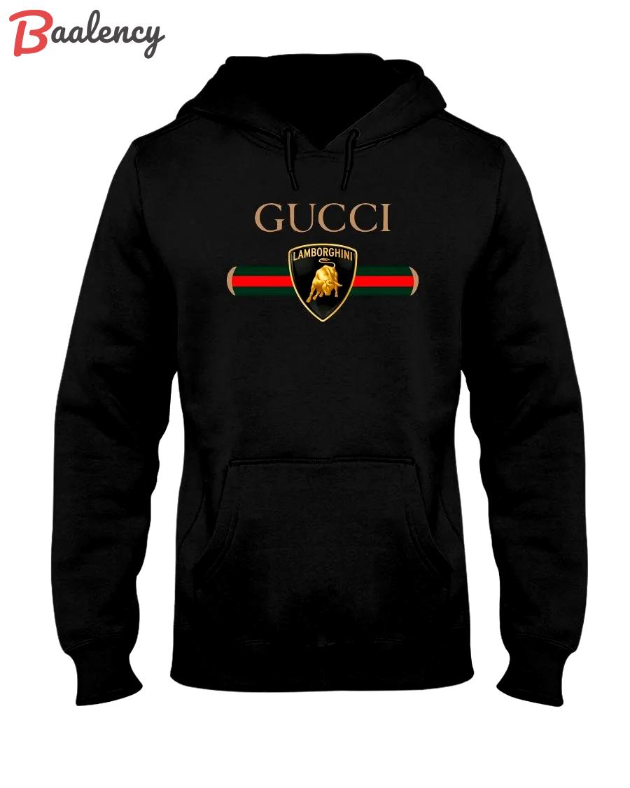 Gucci lamborghini black unisex hoodie outfit for men women luxury brand clothing special gift Hoodie 3D