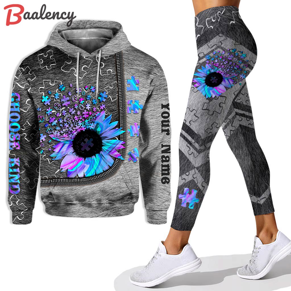 Choose kind personalized autism awareness hoodie and leggings autism awareness gift ht 20 Hoodie Leggings Set