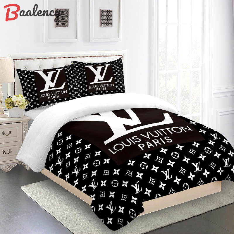 Comforter sets black and white louis vuitton bedding set home