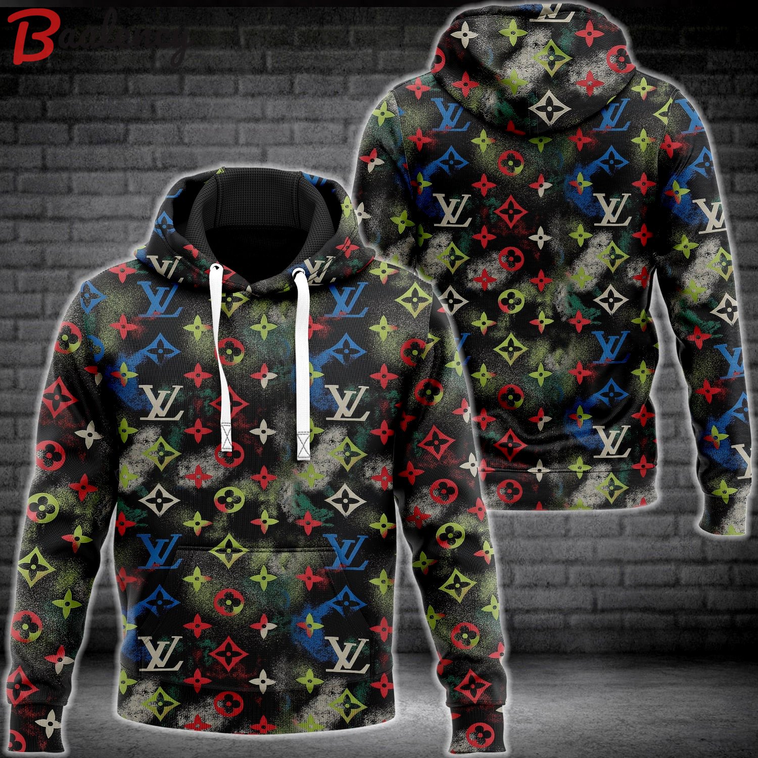 Louis vuitton colorful fashion luxury brand hoodie for men women Hoodie 3D