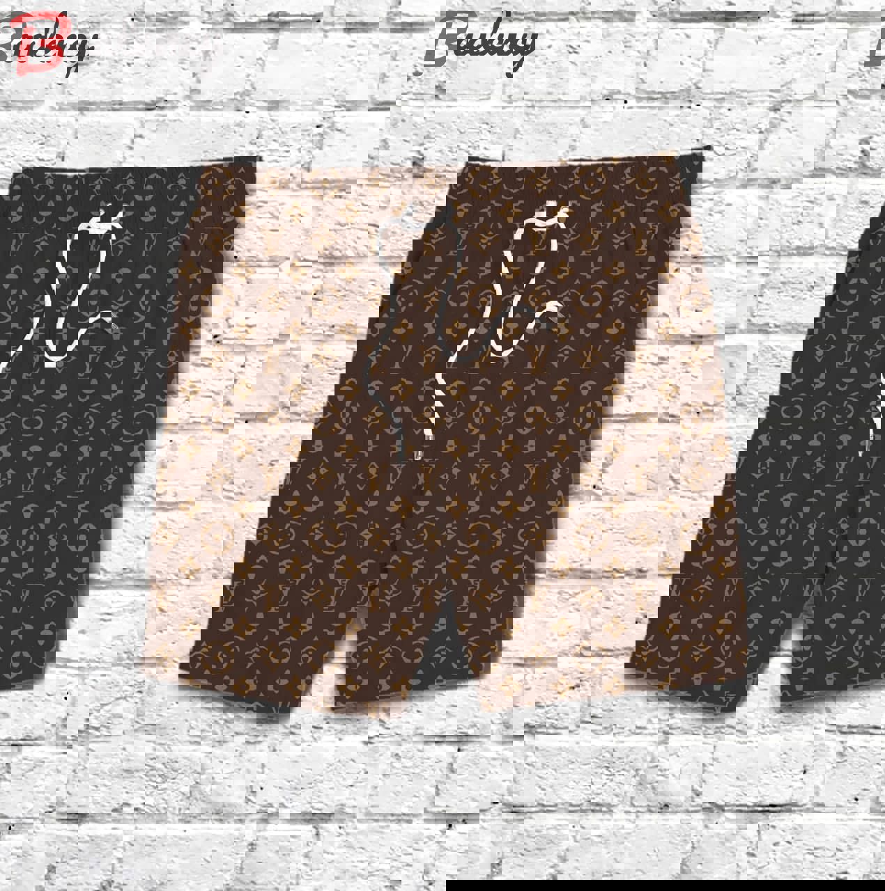 Louis vuitton brown new luxury brand all over print shorts pants for men 174 Shorts For Ment