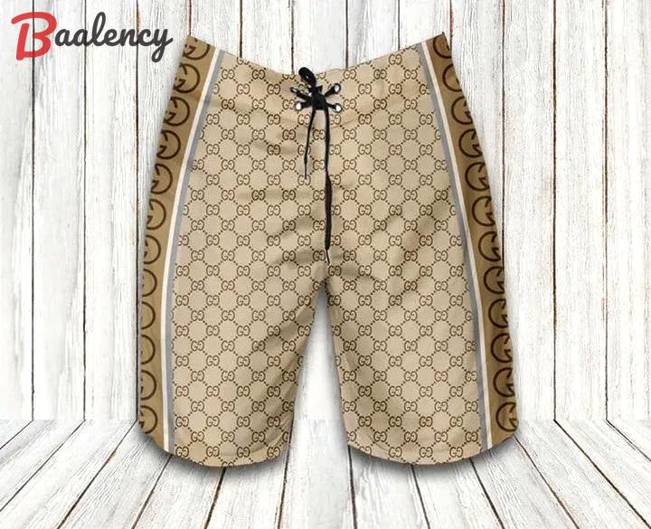 Gucci luxury pants all over print short hawaiian short for men 164 Shorts For Ment