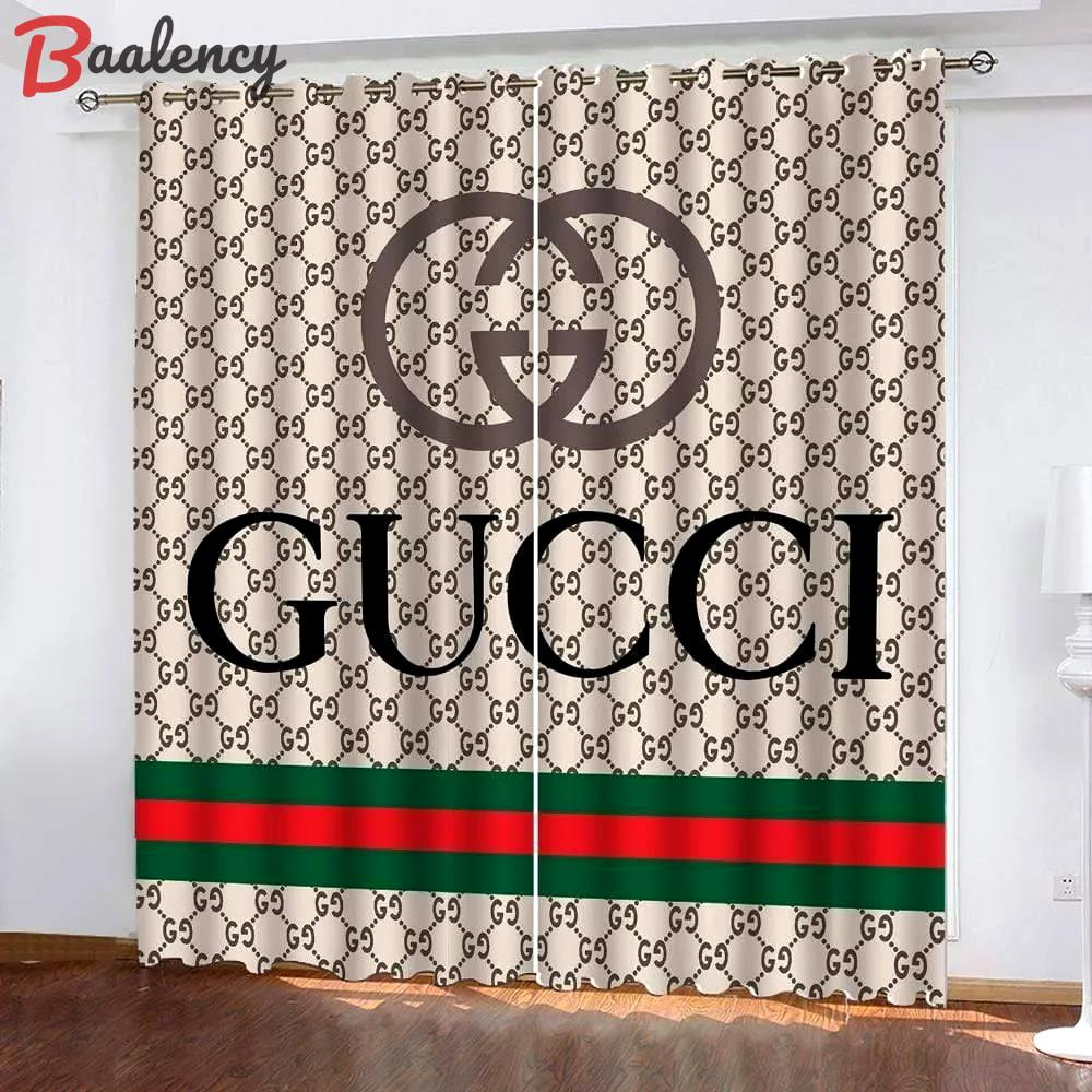 Gucci New Logo Fashion Luxury Brand Window Curtain Home Decor