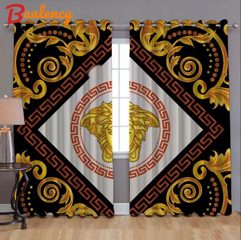 Versace Gold pattern Window Curtain