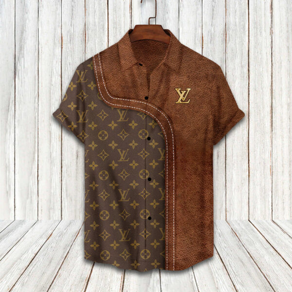 Lv monogram two color mix limited hawaiian shirt