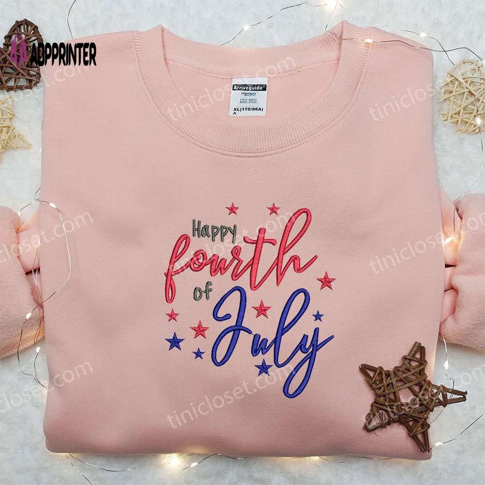 4th of july embroidered shirt: national day gifts best patriotic shirts Embroidered Shirt