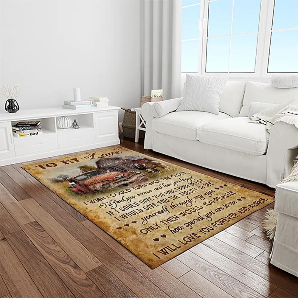 A letter to father, thanks gift to the best dad ever quote area rug meaningful gift for father’s day 01 Rectangle Rug