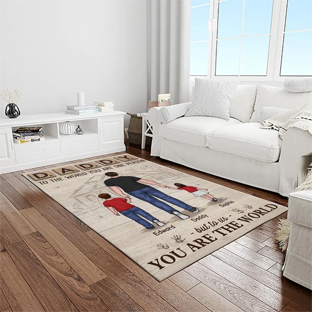 A letter to father, thanks gift to the best dad ever quote area rug meaningful gift for father’s day 16 Rectangle Rug
