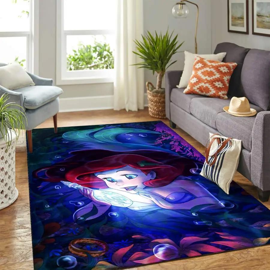 A little mermaid disney home decor carpet rug living room f102167 Rectangle Rug