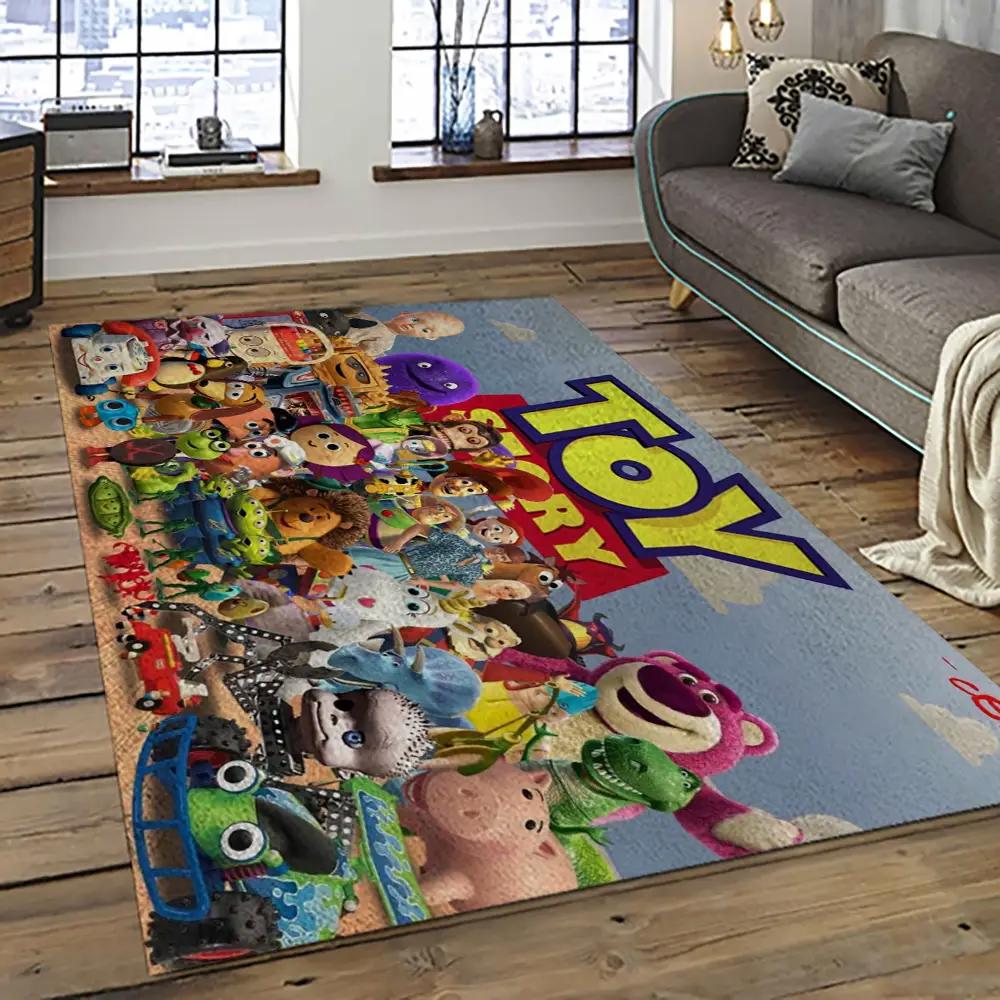 A toy story characters cartoon movie carpet rectangle area rug for living room bedroom decor ats29 Rectangle Rug