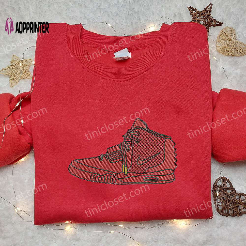 Air yeezy x nike embroidered sweatshirt: nike inspired shirt perfect family gift Embroidered Shirt