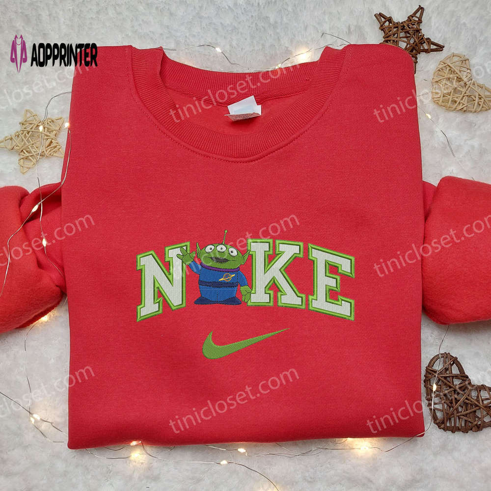 Alien toy story x nike embroidered shirt – disneyland family shirts & inspired hoodie Embroidered Shirt