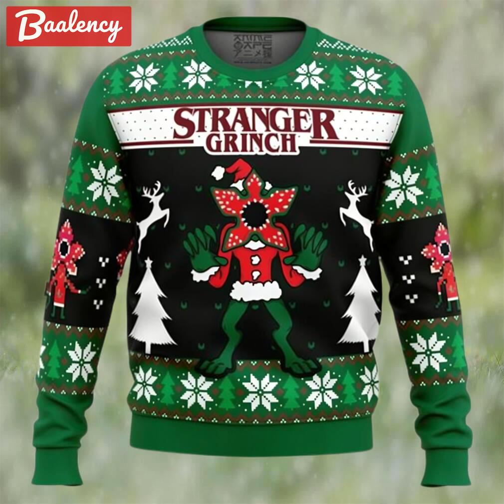 Anime demogorgon stranger grinch stranger things ugly christmas sweater Christmas Ugly Sweater