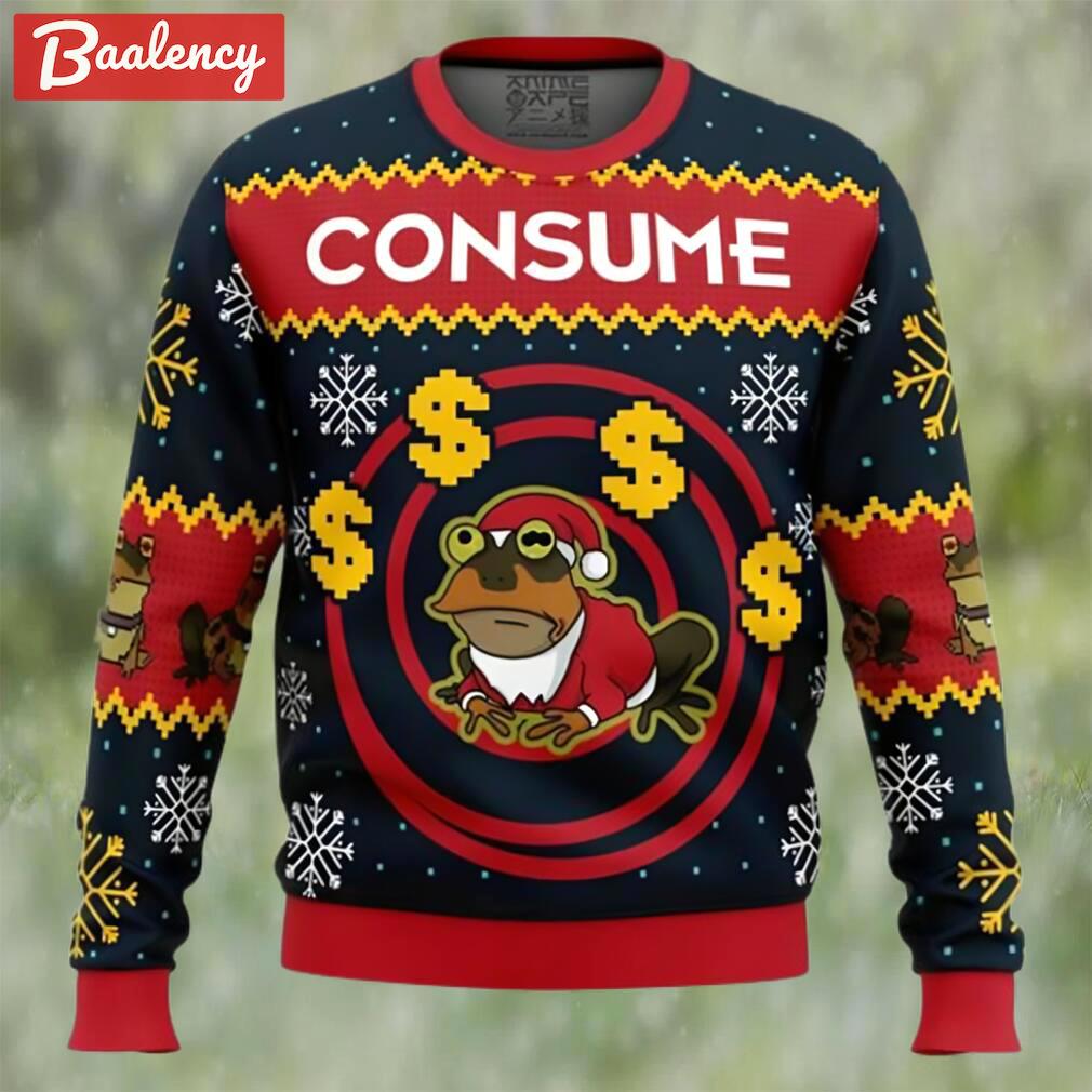 Anime hypnotoad consume futurama ugly christmas sweater Christmas Ugly Sweater