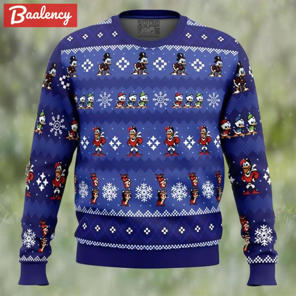 Anime merry christmas uncle scrooge ducktales ugly christmas sweater Christmas Ugly Sweater