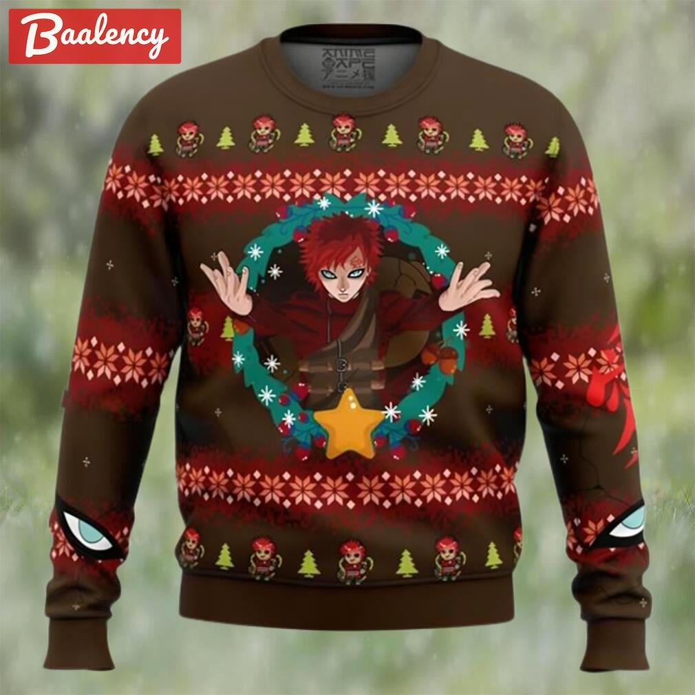Anime sweater gaara naruto ugly christmas sweater Christmas Ugly Sweater