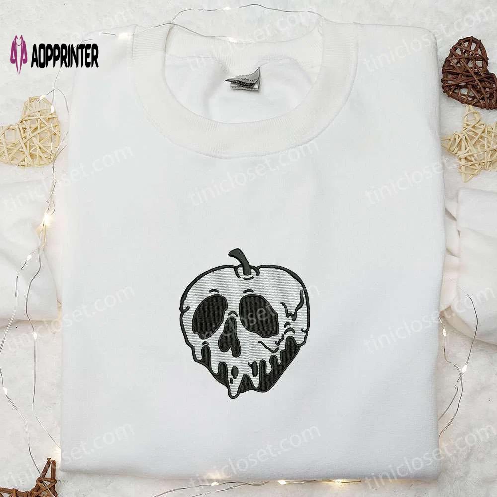 Apple skull embroidered hoodie & sweatshirt: best halloween gifts Embroidered Shirt