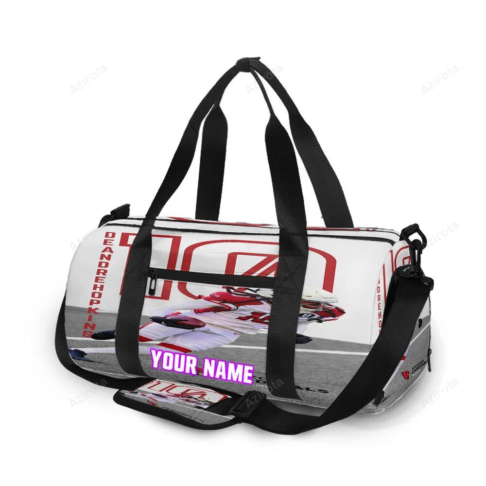 Arizona cardinals v4 deandre hopkins 10 personalized name travel bag gym bag 1264 Travel Bag