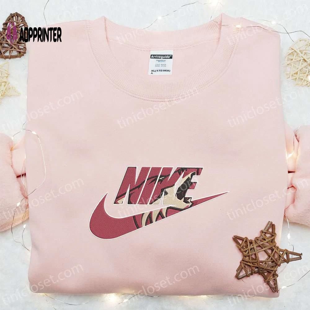 Arizona coyotes x nike embroidered shirt & hoodie: best nhl sports fandom gifts Embroidered Shirt