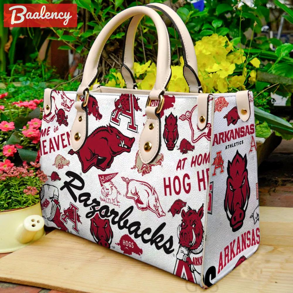 Arkansas razorbacks a1 leather bag g95 1102 Women Leather Hand Bag